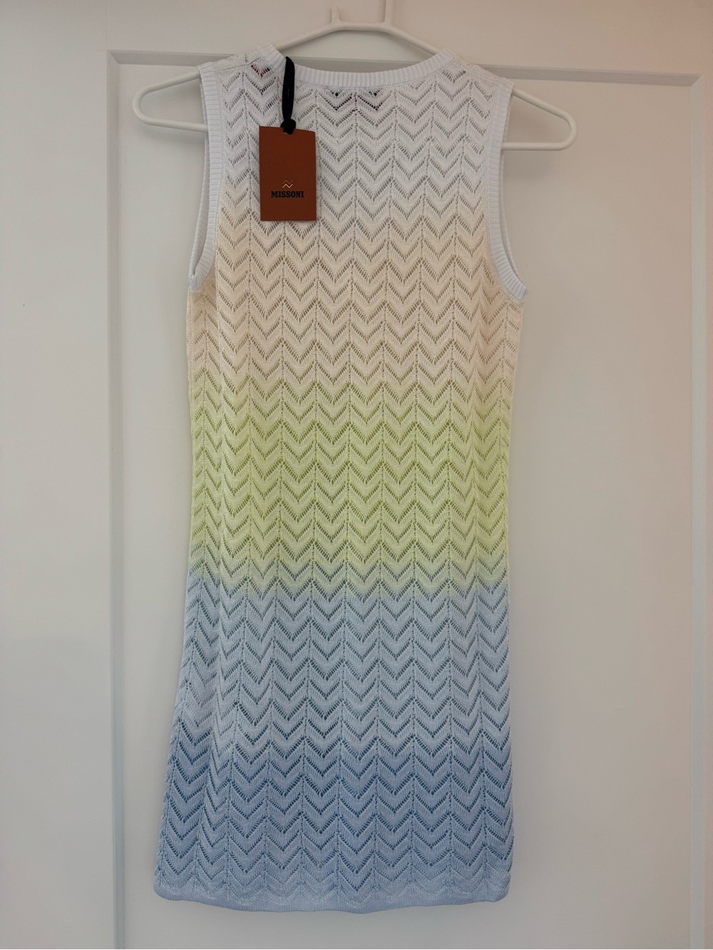 Missoni White Lace Knit Sleeveless Dress - Picture 2 of 4